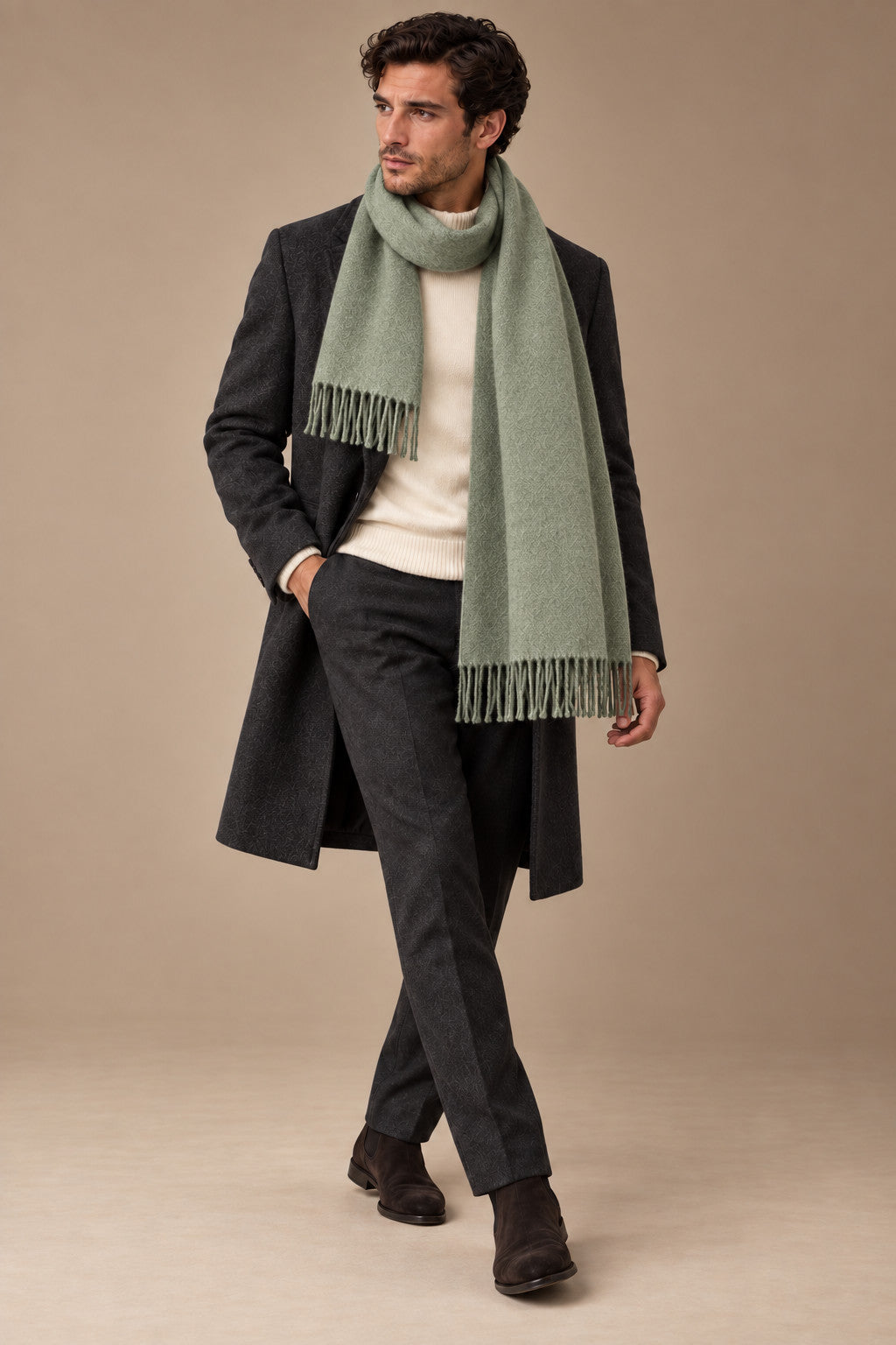 Sartorial İstanbul %100 Yün Kaşkol – Adaçayı Yeşili