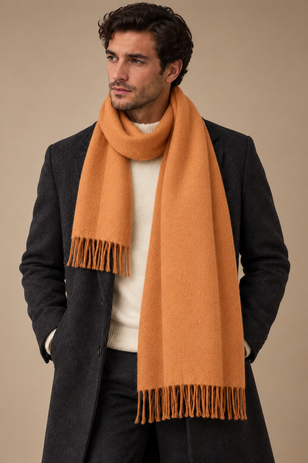 Sartorial İstanbul %100 Yün Kaşkol – Tarçın