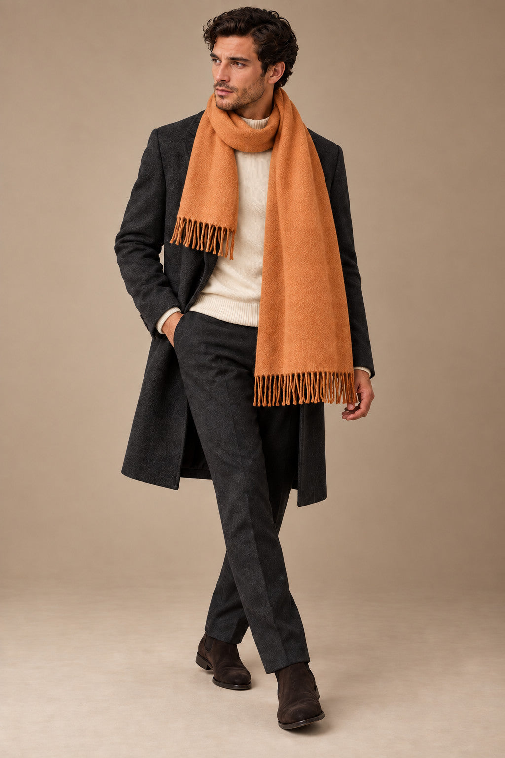 Sartorial İstanbul %100 Yün Kaşkol – Tarçın