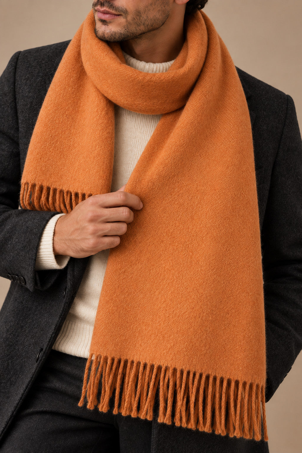 Sartorial İstanbul %100 Yün Kaşkol – Tarçın