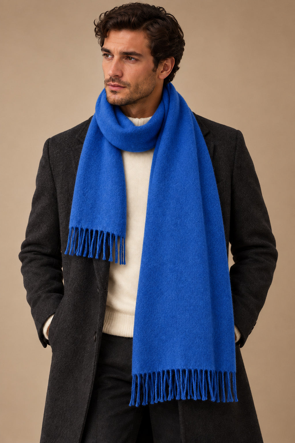 Sartorial İstanbul %100 Yün Kaşkol – Kobalt Mavi