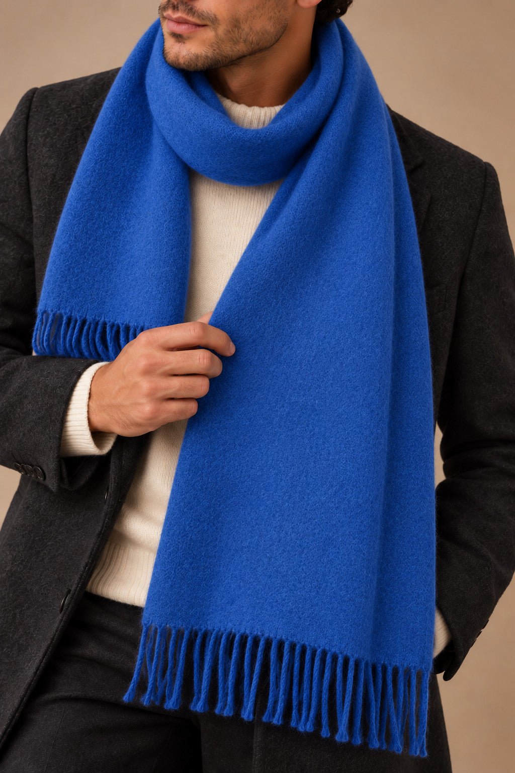 Sartorial İstanbul %100 Yün Kaşkol – Kobalt Mavi