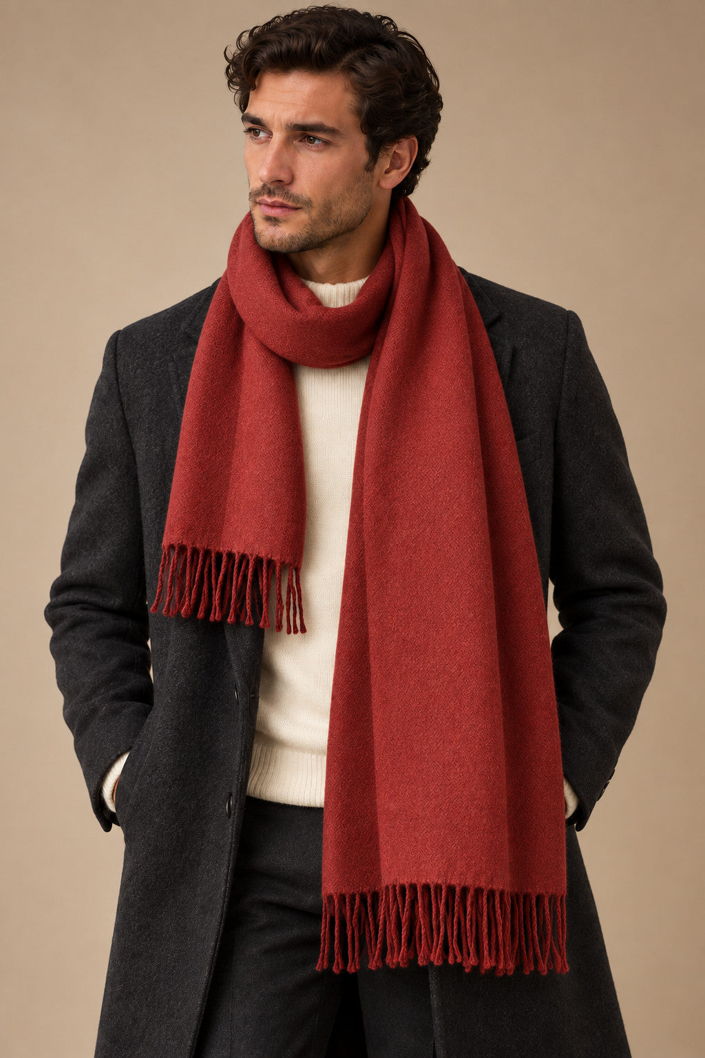 Sartorial İstanbul %100 Yün Kaşkol – Bordo