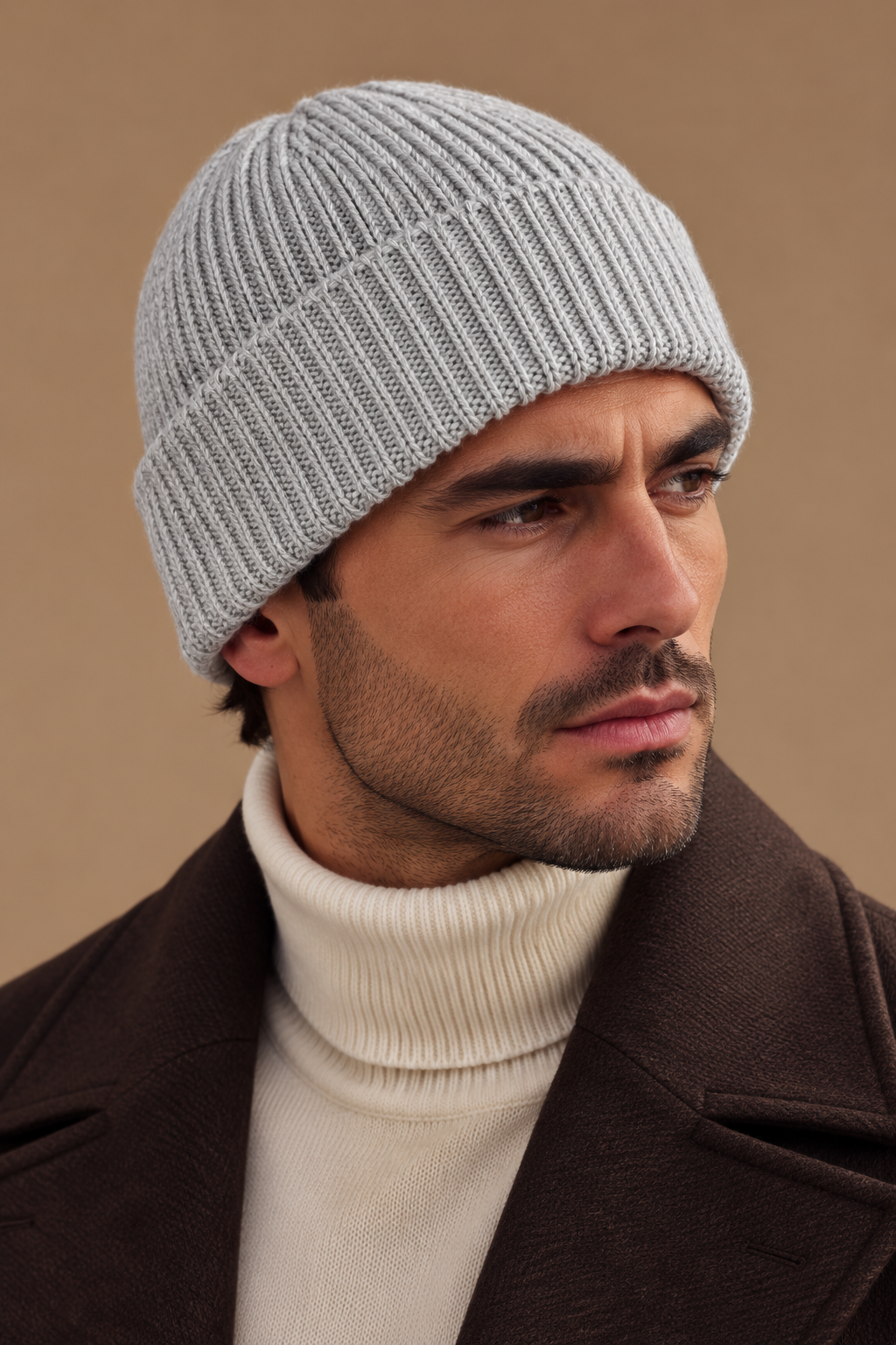 Sartorial İstanbul İtalyan İplik Yün Triko Bere – Gri