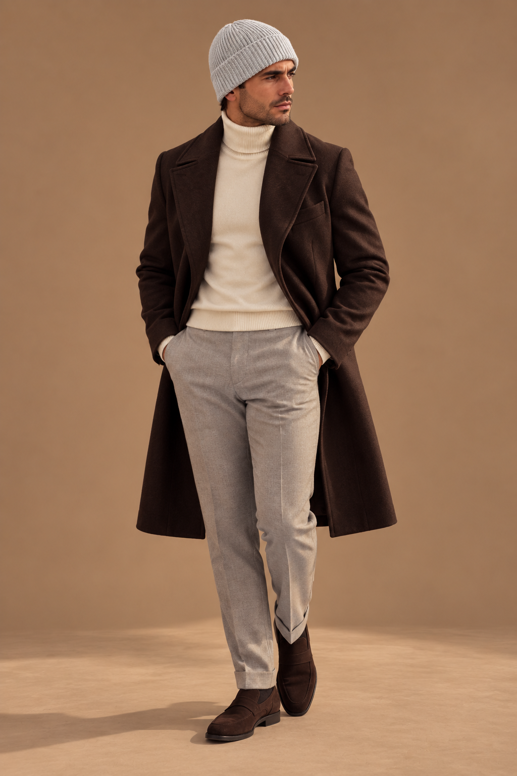Sartorial İstanbul İtalyan İplik Yün Triko Bere – Gri