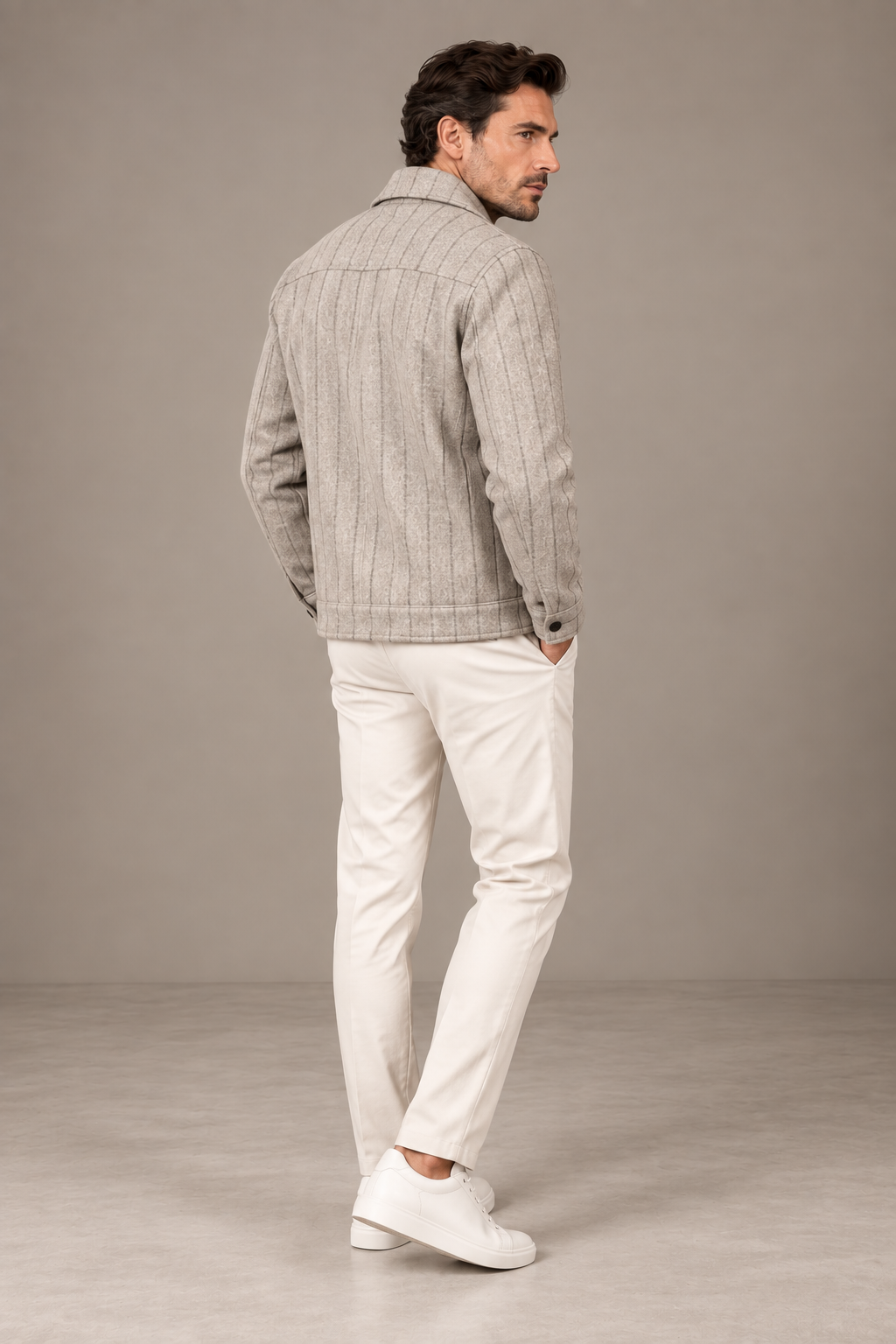 Sartorial İstanbul Loro Piana Favola Flanel Mont – Açık Bej