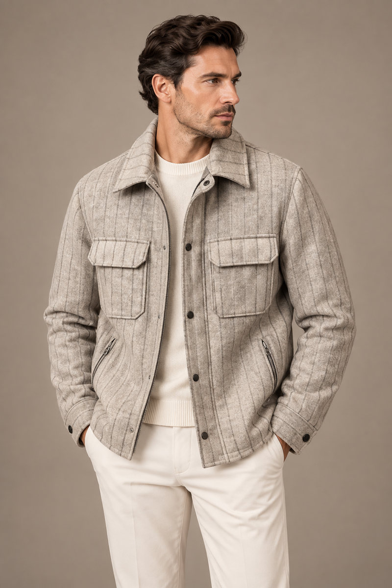 Sartorial İstanbul Loro Piana Favola Açık Bej flanel mont, 1. görünüm