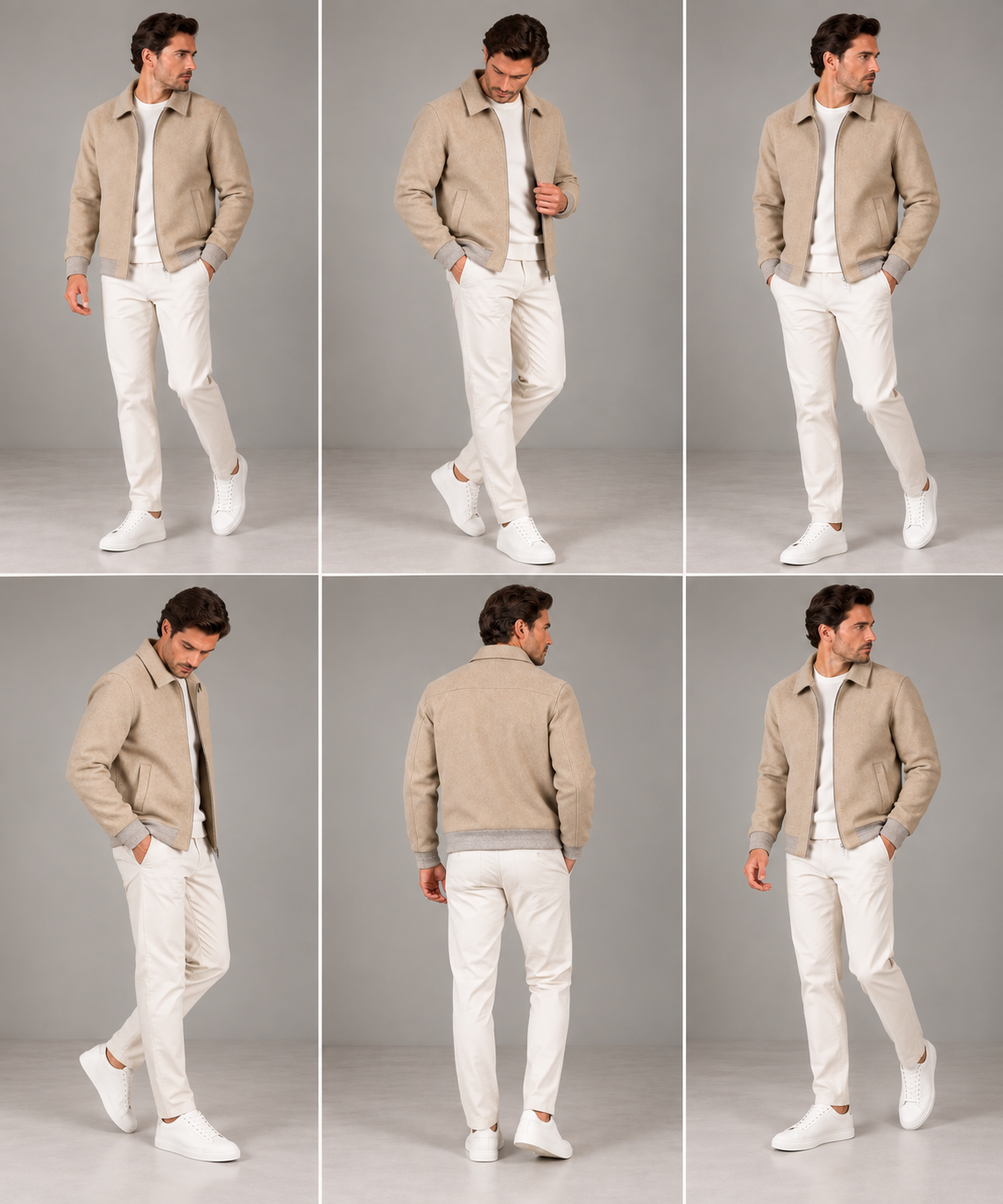 Sartorial İstanbul Bej Drago Skyfall %100 Lana Yün Astarsız Double Face Ceket