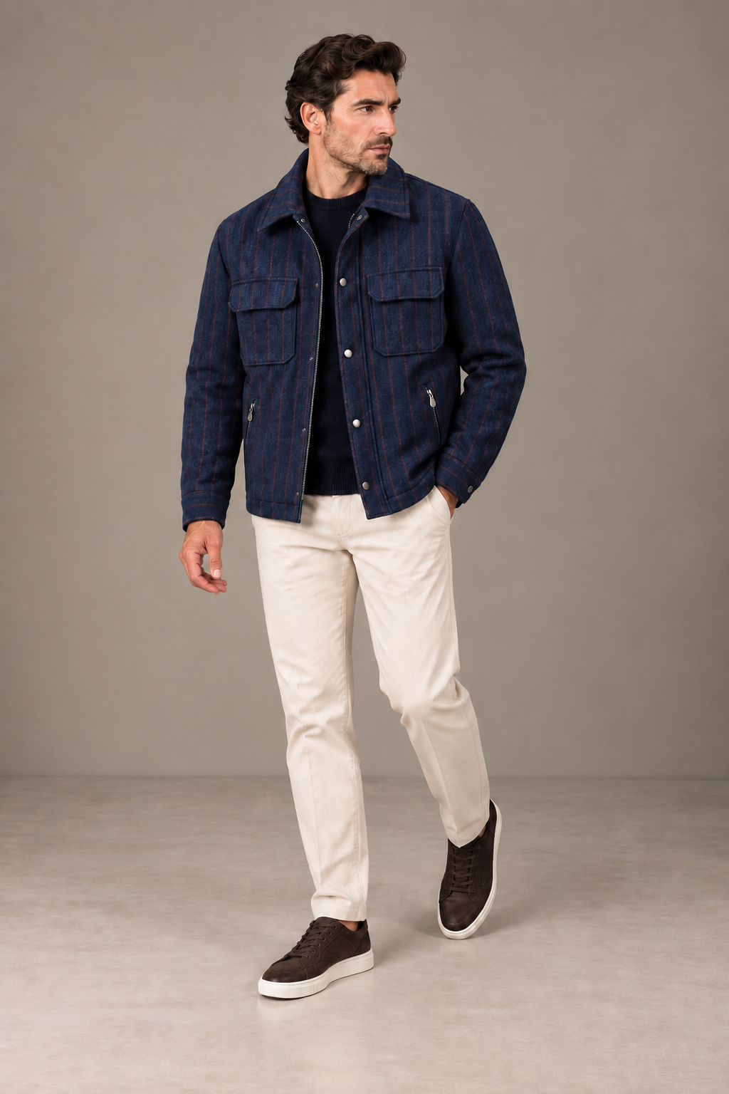 Sartorial İstanbul Loro Piana Favola Flanel Mont – Lacivert